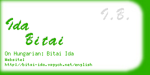 ida bitai business card